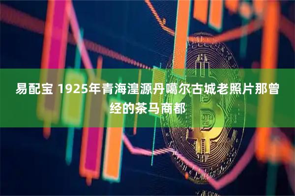 易配宝 1925年青海湟源丹噶尔古城老照片那曾经的茶马商都