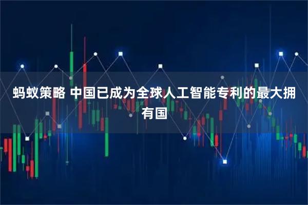 蚂蚁策略 中国已成为全球人工智能专利的最大拥有国